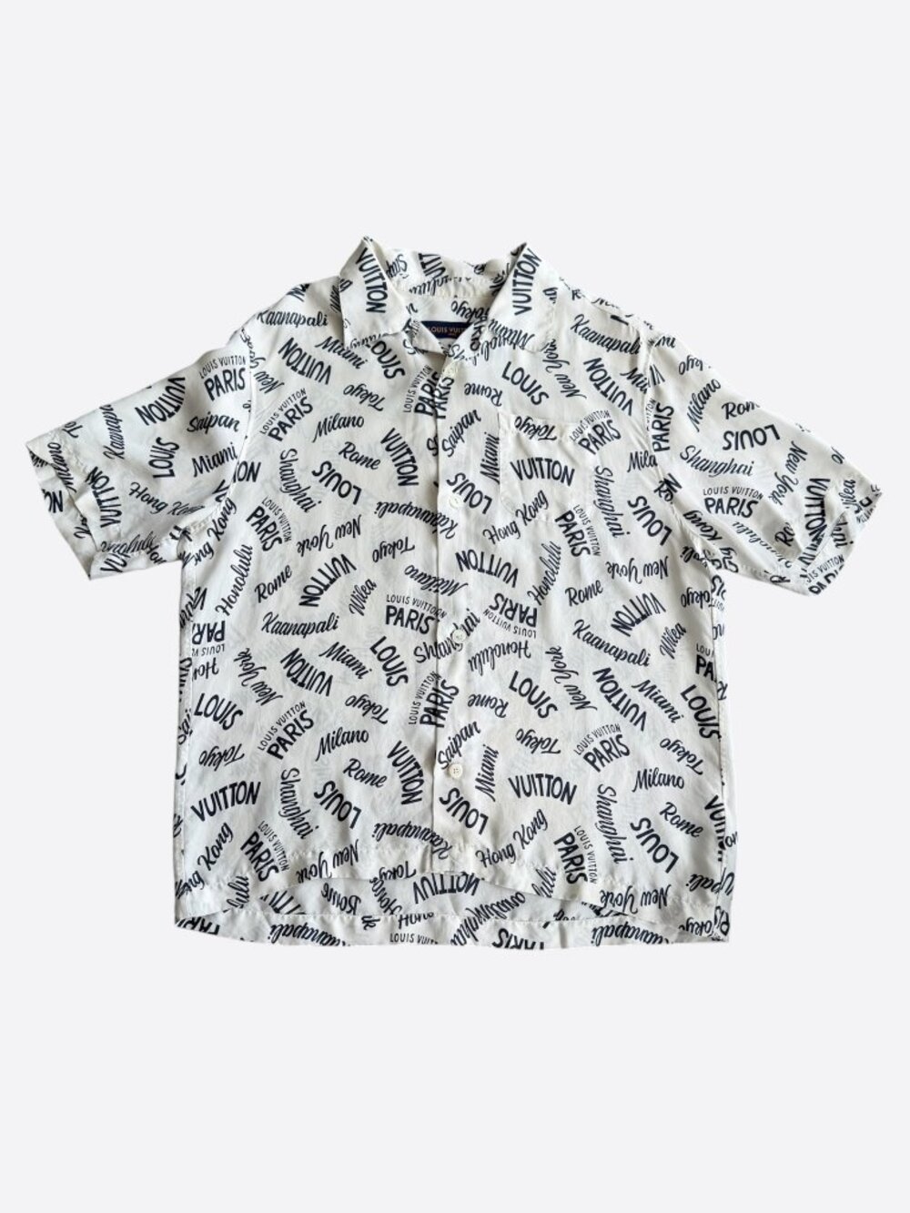 Louis Vuitton White Cities Silk Shirt